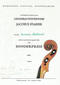 Internationaler Geigenbauwettbewerb Jacobus Steiner 2001